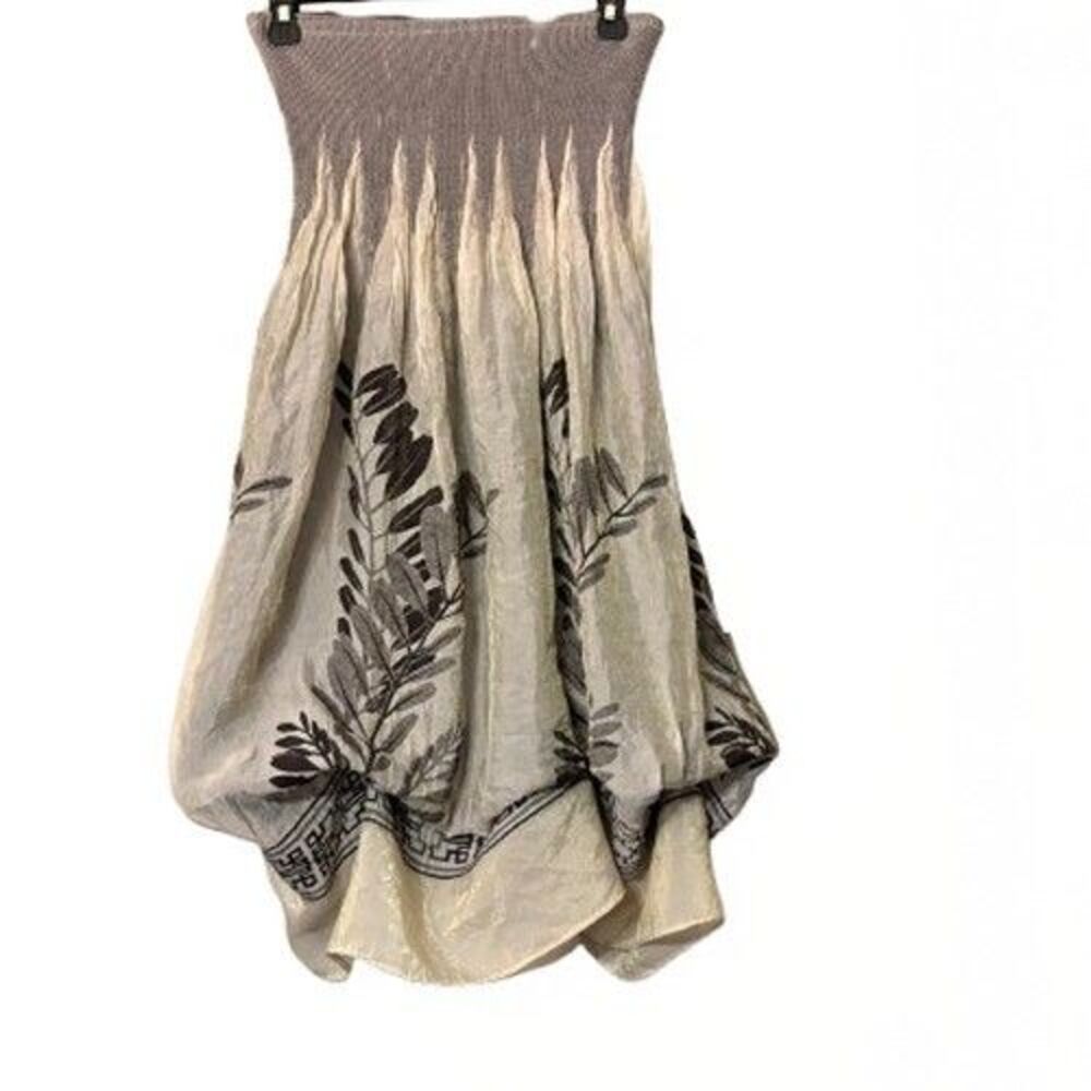 Lapis Dress Strapless Womens One Size Lined Tiered Ruffle Skirt